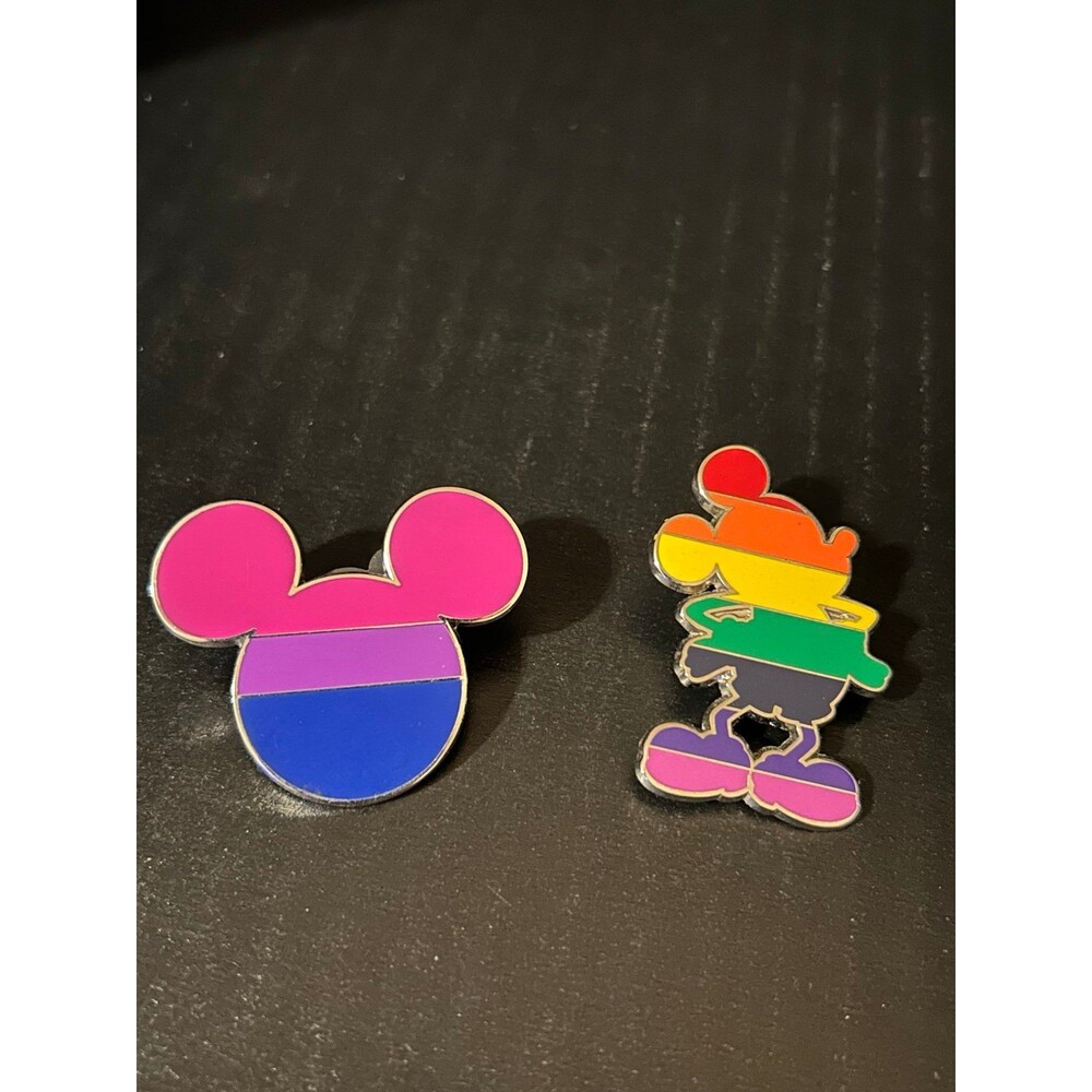 Mickey Mouse Pride Rainbow & Bisexual Enamel Pins